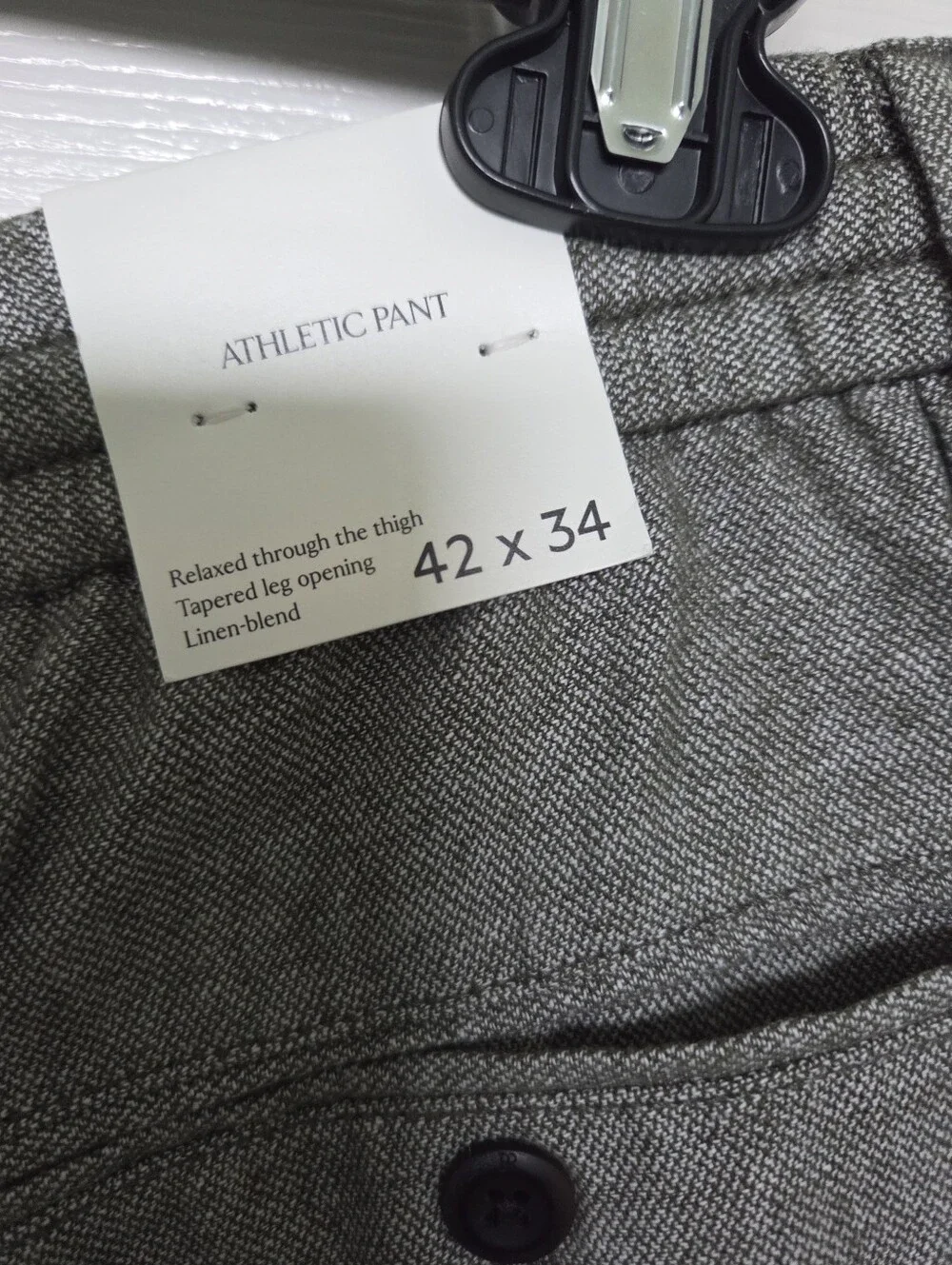 Banana Republic Green Athletic Pants Linen Cottton Tapered Preppy Casual 42x34